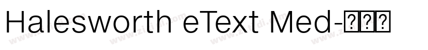 Halesworth eText Med字体转换